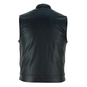 Back of Biker Vest With Red Liner